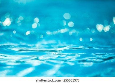 Bokeh light background in the pool. - Shutterstock ID 255631378