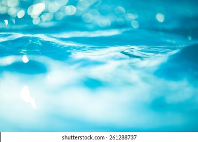 Bokeh light background in the pool. - Shutterstock ID 261288737