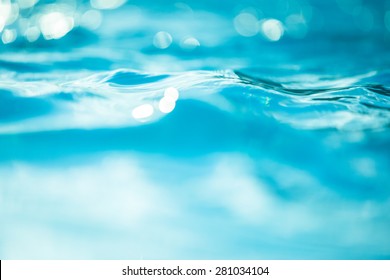 Bokeh light background in the pool. - Shutterstock ID 281034104