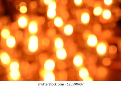 Bokeh Of Light Candle In Room