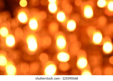 Bokeh Of Light Candle In Room