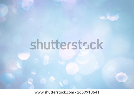 BOKEH LIGHTS BACKGROUND, WINTER PATTERN WITH WHITE GLOWING CIRCLES ON COLD BLUE, CHRISTMAS HOLIDAY DESIGN, X MAS BACKDROP FOR MONTAGE CHRISTMAS PRESENTS, GIFT AND WINTER PRODUCTS, FESTIVE BLUR PATTERN