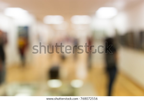 Bokeh Museum Paintings Background Stock Photo Edit Now 768072556