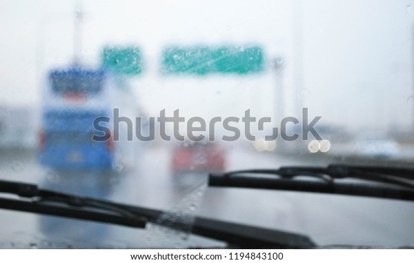bokeh rain road\
car