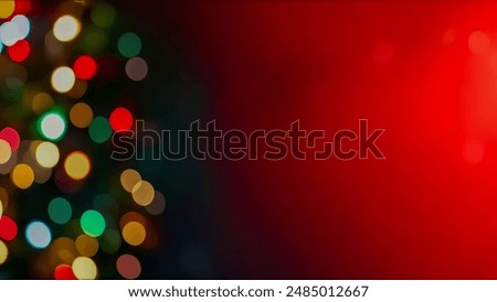 Bokeh red background of design abstract. Festive red bokeh. Christmas background. Abstract colorful defocused circular facula. Bokeh blurred color light can use background. New year bokeh defocus