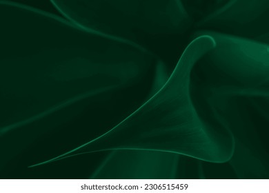 Bold green nature background. Raw beauty suculent leaves plant detail. Unique, refinement, delicate texture wallpaper. Abstract, softness, vibrant, organic pattern. Simplicity foliage. Deep teal, soft