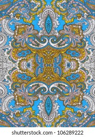 Bold, grungy, islamic, psychedelic, colorful ornament in pop art style. Good for abstract or oriental design.