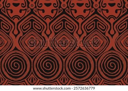 “Eternal Echoes”


A bold red and black pattern of spirals and diamonds, symbolizing life’s cycles and strength. Inspired by tribal art, it’s perfect for fabrics, decor, and bold, cultural