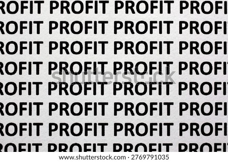 Bold Repetition of “Profit” Text Background Representing Business Growth and Financial Success