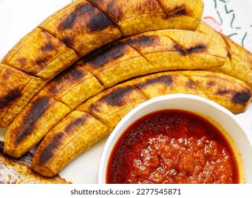 Bole is a roasted plantain dish in Nigeria. It is native to the Yoruba people of Nigeria. It is eaten with groundnuts