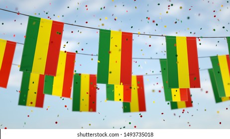 Bolivians flags in the sky with confetti. - Powered by Shutterstock