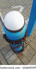 Bollard and chains