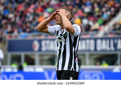 Bologna, Italy, April 24, 2022, Udinese's Gerard Deulofeu Reacting During Italian Soccer Serie A Match Bologna FC Vs Udinese Calcio
