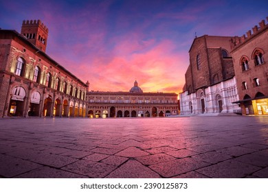 Bologna, Italy. Cityscape image of old town Bologna, Italy with Piazza Maggiore at beautiful autumn sunrise. - Powered by Shutterstock