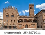 Bologna, Italy -  Re Enzo palace located on Piazza del Nettuno in the historic center of Bologna