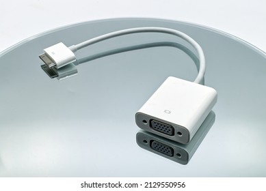 Bologna - Italy - February 26, 2022: Vintage Monitor Connector For Apple Devices. Iphone, Ipad, Ipod