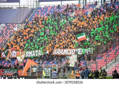 Bologna, Italy, November 21, 2021, Venezia Supporters During Italian Soccer Serie A Match Bologna FC Vs Venezia FC