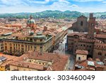 BOLOGNA, ITALY, on MAY 2, 2015. The top view on the old city 