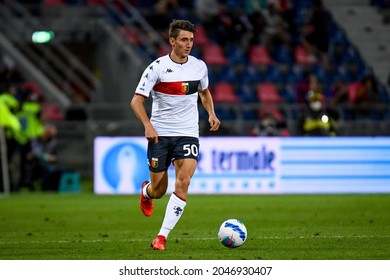 Bologna, Italy, September 21, 2021, Andrea Cambiaso  (Genoa) Portrait In Action During Italian Football Serie A Match Bologna FC Vs Genoa CFC