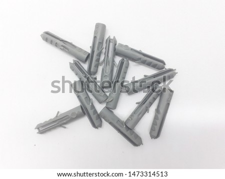 Bolt ans Fischer for Mechanical and Industrial Purpose in White Isolated Background