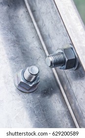 Bolt And Nut On Steel Structure