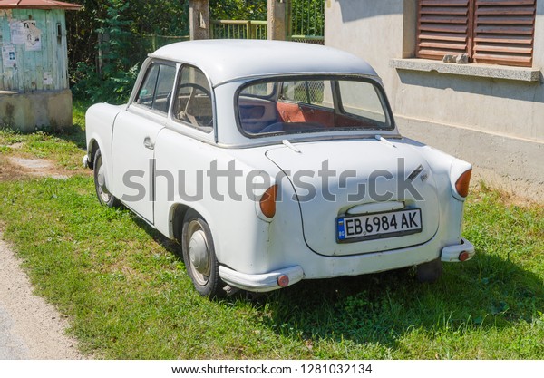 Boltata/Gabrovo/Bulgaria - September 11, 2018.\
The Trabant car, model 600 from the Cold War period, produced in\
the German Democratic Republic in the\
sixties