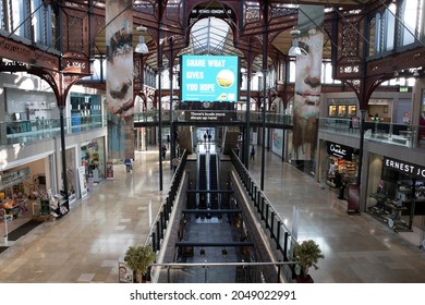 BOLTON, UK -SEPTEMBER 28, 2021:  Interior of the Market Place Shopping Centre, Bolton, Lancashire