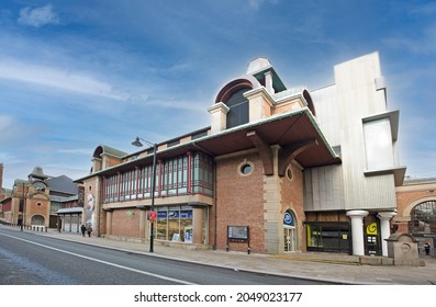 BOLTON, UK -SEPTEMBER 28, 2021:  Exterior of the Market Place Shopping Centre, Bolton Lancashire