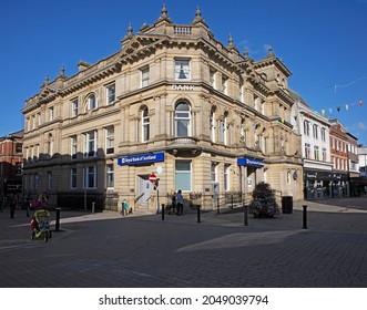 BOLTON, UK -SEPTEMBER 28, 2021:  A bank retail outlet, Bolton, Lancashire