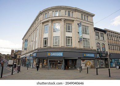 BOLTON, UK -SEPTEMBER 28, 2021:  A fast food outlet, Bolton, Lancashire