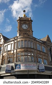 BOLTON, UK -SEPTEMBER 28, 2021:  A commercial building in the centre of Bolton, Lancashire
