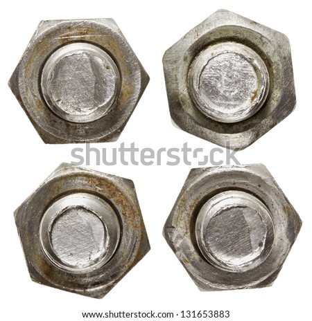 Bolts isolated on white.