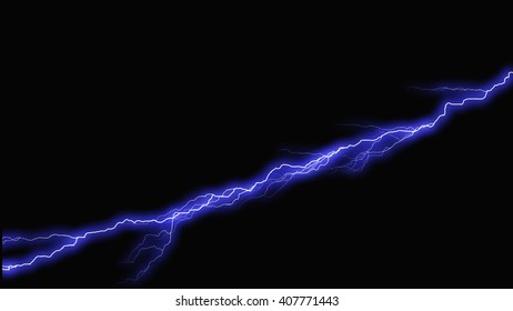 Bolts Lightning Extend Horizontally Across Stock Photo 407771443 ...