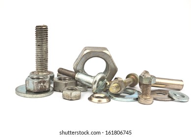 Bolts And Nuts Isolated 