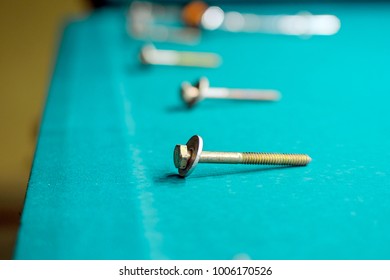 The Bolts Are On The Felt Pool Table