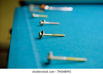 The Bolts Are On The Felt Pool Table