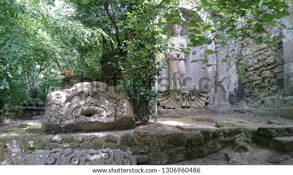 Bomarzo Gardens Detail Royalty Free Stock Image