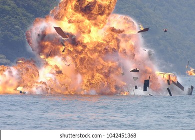 Bomb Explosion In Sea