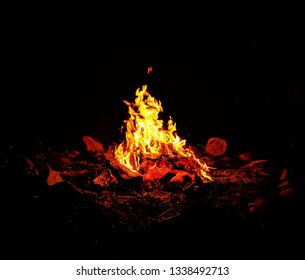 Bon Fire At Night 