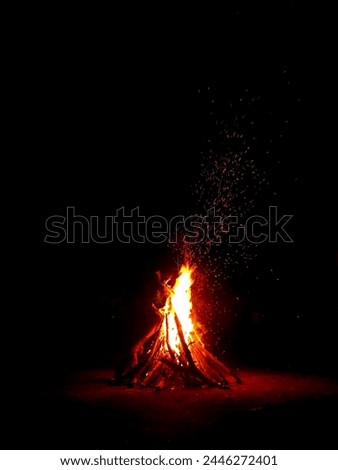 bon fire in the night 