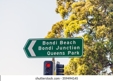 Bondi Beach Street Sign.