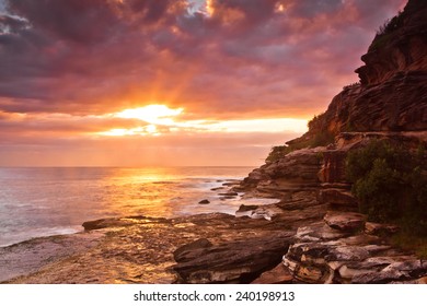 Bondi Beach  Sunrise Over Ocean 