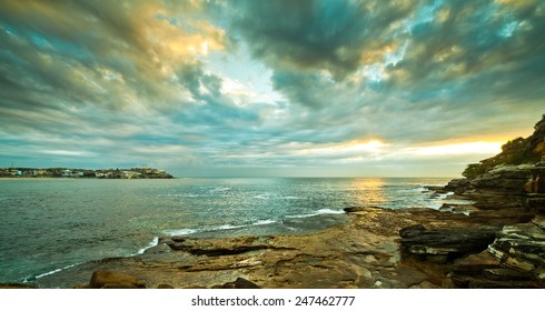 Bondi Beach Sunrise Over Tasman Sea