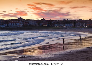 Bondi Beach At Sunset