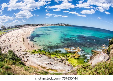 Bondi Beach, Sydney, Australia. 
Fish Eye View.