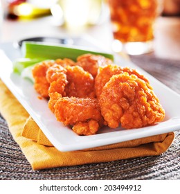 Boneless Buffalo Chicken Wings With Celery And Ranch