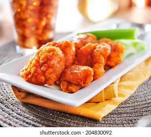 Boneless Buffalo Wings With Celery And Ranch