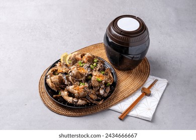 boneless, crab marinated, bibimbap, set menu, Korean food, cockles, soy sauce, marinated, shrimp sauce, abalone, seafood, side dishes - Powered by Shutterstock