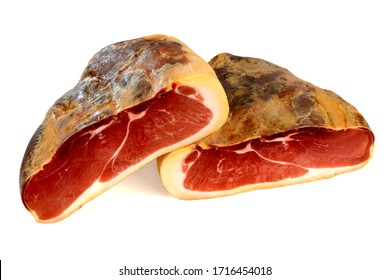 Boneless Serrano Ham on White Background - Shutterstock ID 1716454018