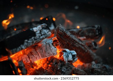 Bonfire night in mountains. Bon fire at night. - Powered by Shutterstock